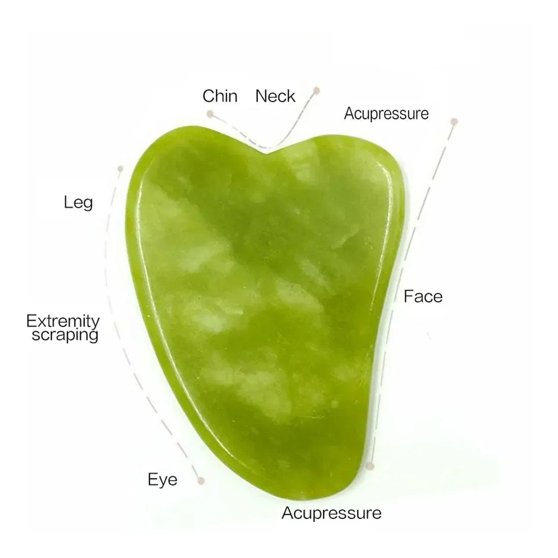 Jade Roller & Gua Sha Set - Green