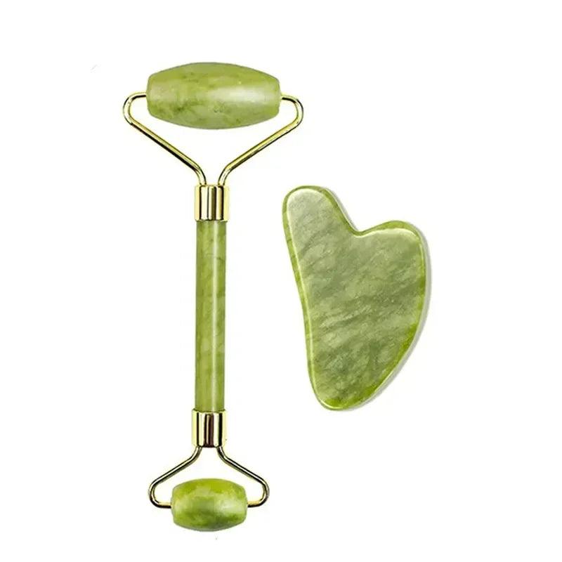 Jade Roller & Gua Sha Set - Green